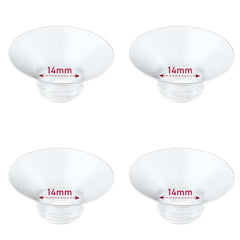 IVARONAL flange insert 14mm package showing four silicone sleeves for comfortable pumping.
