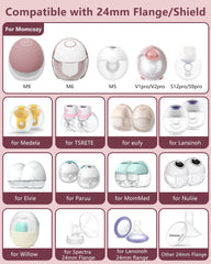 IVARONAL 24mm shield-compatible flange insert compatible with Elvie/Medela/Spectra.