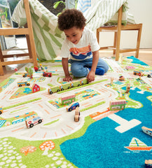 IVI Mini City 3D soft-pile-texture cozy surface invites tactile, imaginative play.