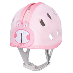 IvyWind baby safety helmet with pink rabbit design offering gentle head protection.