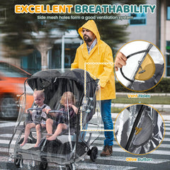 IvyWind DSR universal width adjustment fits most strollers.