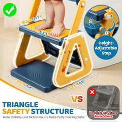 IvyWind potty seat wide steps help toddlers reach easily.