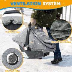 IvyWind waterproof canopy for newborn keeps rain off during trips