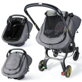 IvyWind winter baby car seat cover in dark gray keeps baby warm on cold car rides.