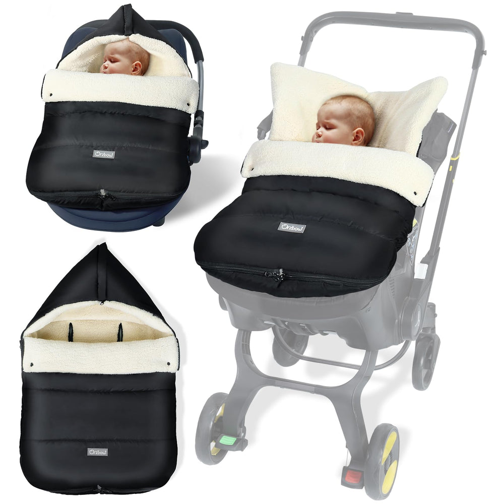 IvyWind winter car seat cover with hood design keeps baby warm during winter outings