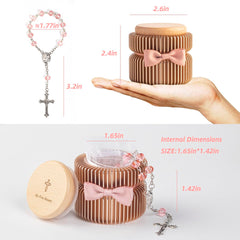 iwoohome pink rosary beads detail showcases soft color and child-friendly design