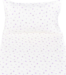J-pinno Butterfly Bowknot Purple fitted sheet with snug pocket for secure fit