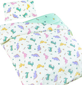 J-pinno Dinosaur Green duvet cover 47x59 fabric detail for soft, durable bedding
