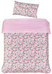 J-pinno pink strawberry pillowcase complements kid bedding for easy sleep routines