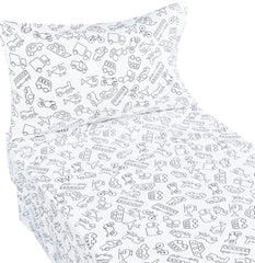 J-pinno transport cars print engages kids during bedtime