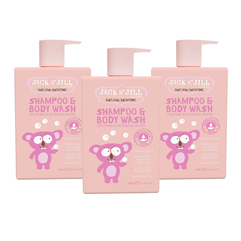 Jack N' Jill natural bathtime kids shampoo bottle front for gentle cleansing during bath time