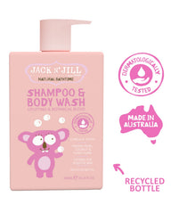 Jack N' Jill pump-dispense action enables easy, mess-free bath time for families