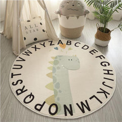 Jackcsale alphabet round rug close-up shows bright letters for early learning.