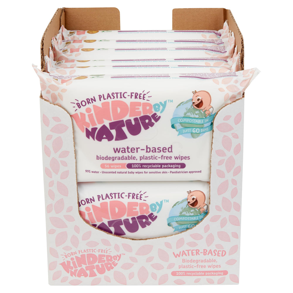 Jackson Reece Kinder by Nature wipes pack front, gentle unscented cleansing for sensitive skin