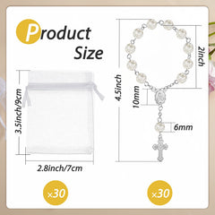 Jadive organza bags highlight rosaries for elegant ceremony favors and presents