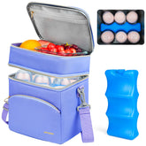 Jaffzora breastmilk cooler bag top compartment for snacks or small essentials.