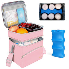 Jaffzora breastmilk cooler bag top compartment insulated for lasting cold.