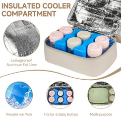Jaffzora bag apricot side pocket shows organized storage for pumps and small accessories