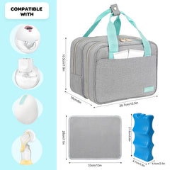 Jaffzora wearable bag cooler compartment inside with insulated, leak-proof lining.