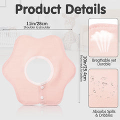 JaGely 360-rotation baby bibs showing waterproof layer for extended use.