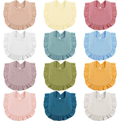 JaGely baby bibs colorful assortment pile for daily outfits and easy outfit matching.