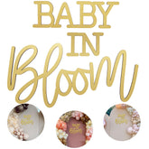 JALANCY Baby In Bloom gold close-up for elegant baby shower photos