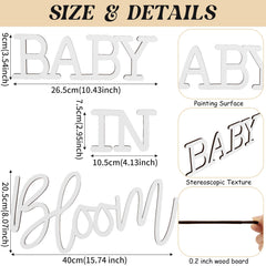 JALANCY Baby In Bloom sign wood texture highlights rustic decor