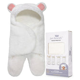 Jam Naturals baby swaddle hooded bear pink offers secure, cozy wrap for newborn comfort.