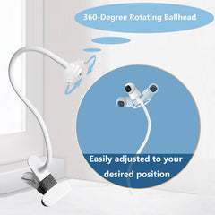 JAMYOK 16-inch gooseneck arm offers flexible positioning over the crib.