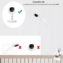 JAMYOK 360-degree pan-tilt demonstrates flexible angles for complete baby visibility.