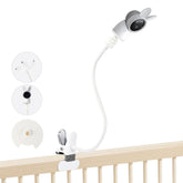 JAMYOK baby monitor mount clip attached to crib rail for secure viewing