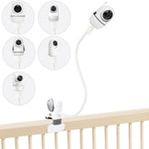 JAMYOK baby monitor mount clip secures HelloBaby HB6550 on crib rail