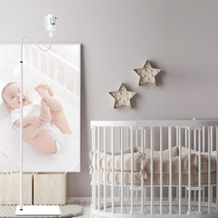 JAMYOK floor stand compatible with DXR-8 Pro safely holds Infant Optics monitor.
