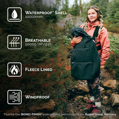 JAN & JUL rain cover with side pockets offers convenient storage during outings.