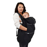 JAN & JUL rain cover on stroller hood provides baby warmth and dry protection.