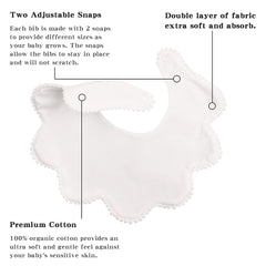 JANGANNSA bib with plastic snaps provides secure closure without metal contact.