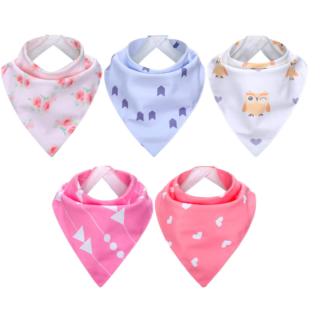 Janmercy 5-pack adult drool bibs packaging for easy family use and mess protection.