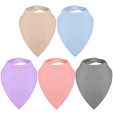 Janmercy cream adult bandana bib shows soft absorbent fabric protecting clothing during meals
