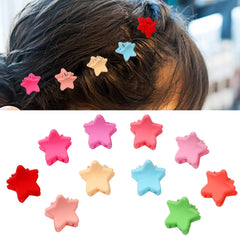 JANYUN star mini hair clips pack showing colorful clips for quick toddler hairstyles.