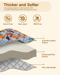 Jaobeem play mat in a playpen area for infants.