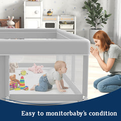 Jaobeem baby playpen 360 visual design enables constant supervision