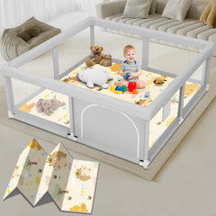 Jaobeem baby playpen 50x50 frame offers a sturdy space for curious toddlers.