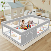 Jaobeem baby playpen 65x50-inch setup provides a safe, contained play area.