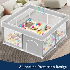 Jaobeem baby playpen with colorful ball included for engaging play.