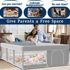 Jaobeem playpen mat detail shows waterproof, anti-slip surface for crawling babies