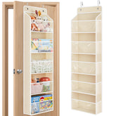 JARLINK toy storage over-the-door organizer beige with sturdy frame for quick access