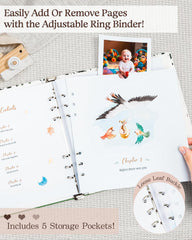 JARMAPOZ memory book removable rings enable easy customization and expansion.