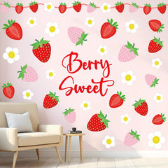 JarThenaAMCS strawberry-daisy wallstickers collection for playful bedroom decor
