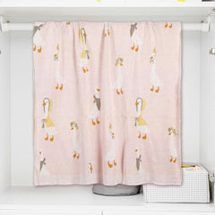 JarThenaAMCS swaddle-ready 30x40 inch baby blanket suitable for stroller or car seat use.