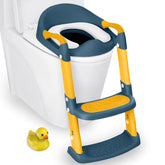 JASSONE potty training seat blue—front view highlighting adjustable height for different toilet sizes.